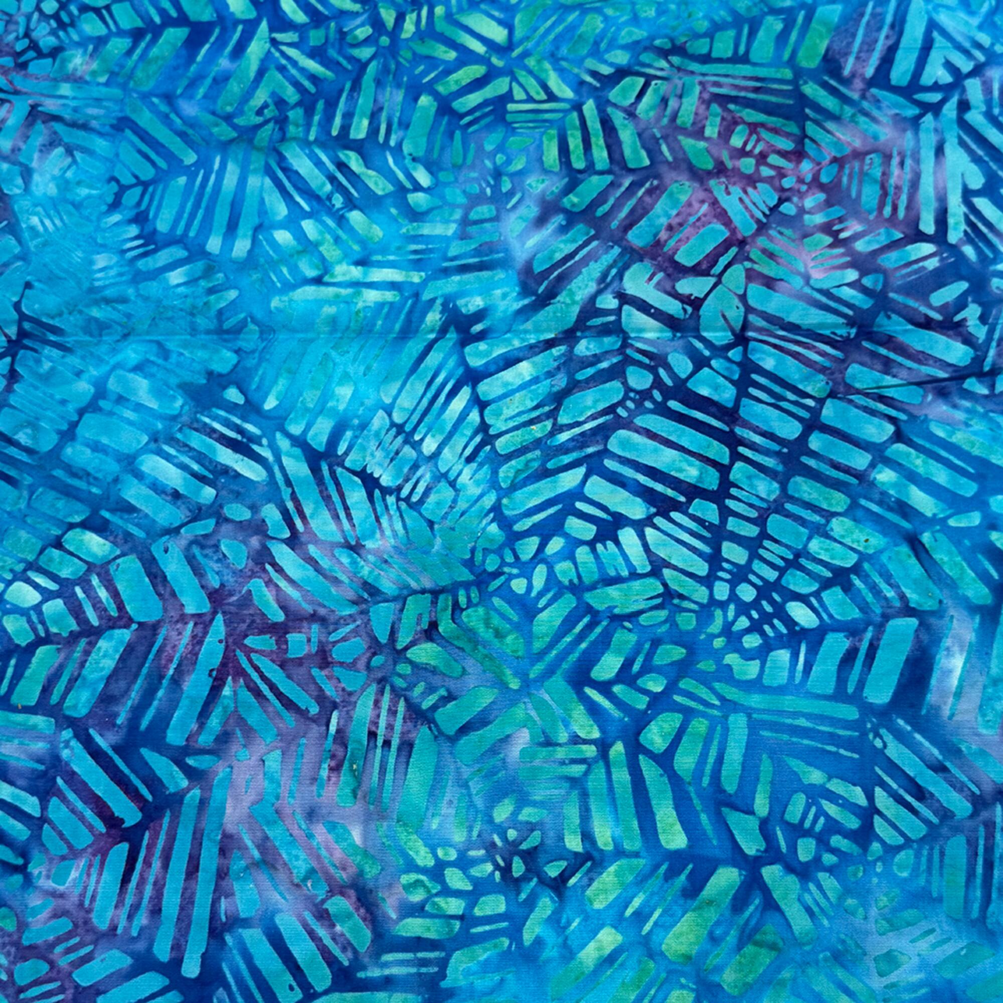Feldman Premium Indonesian Batik Turquoise Crackle Fabric